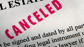 Real estate contract that has been canceled