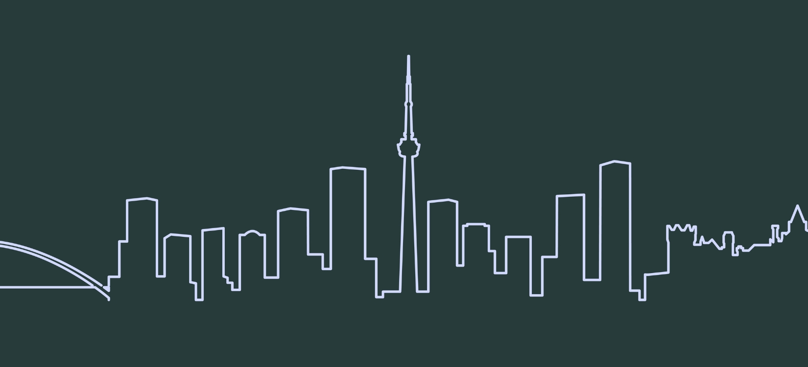 Toronto Single Line Skyline