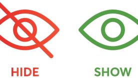 Hide and show vector icons with eye